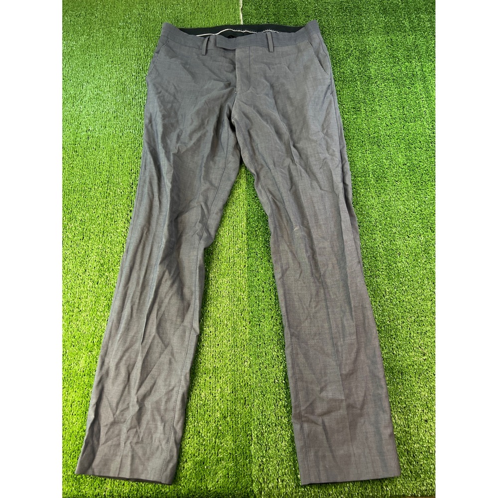 Tiger of Sweden Men's Dress Pants Gray‎ Slim Fit Flat Front Formal Business 48